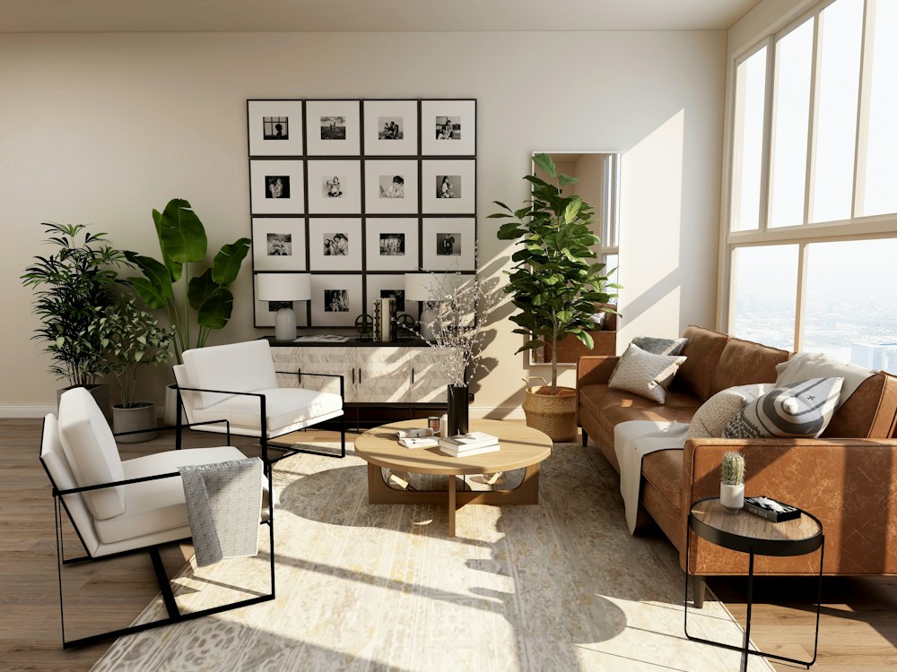 A calm, light-filled living room
